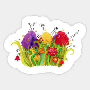 Dancing in the meadow Sticker